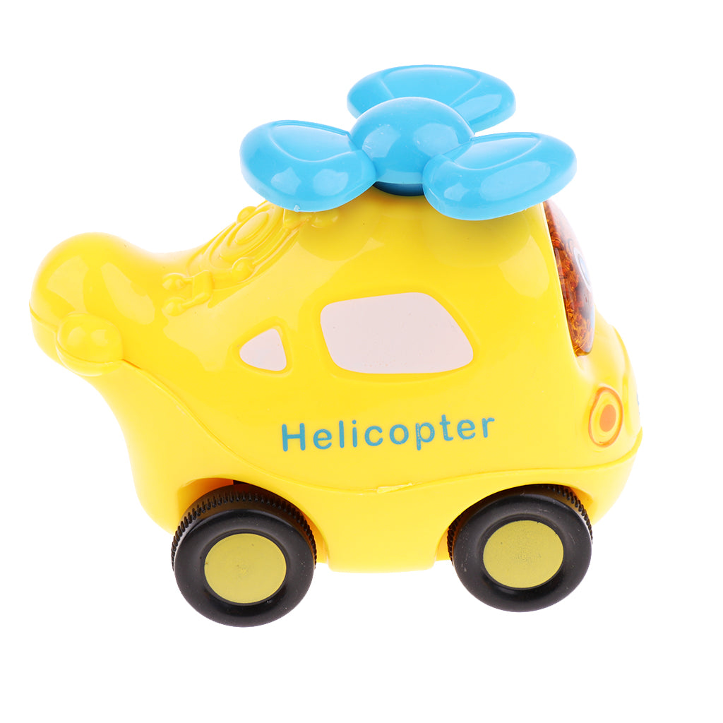 Mini Interactive Toy Pull Back Car for Kids Children Baby Boys Helicopter