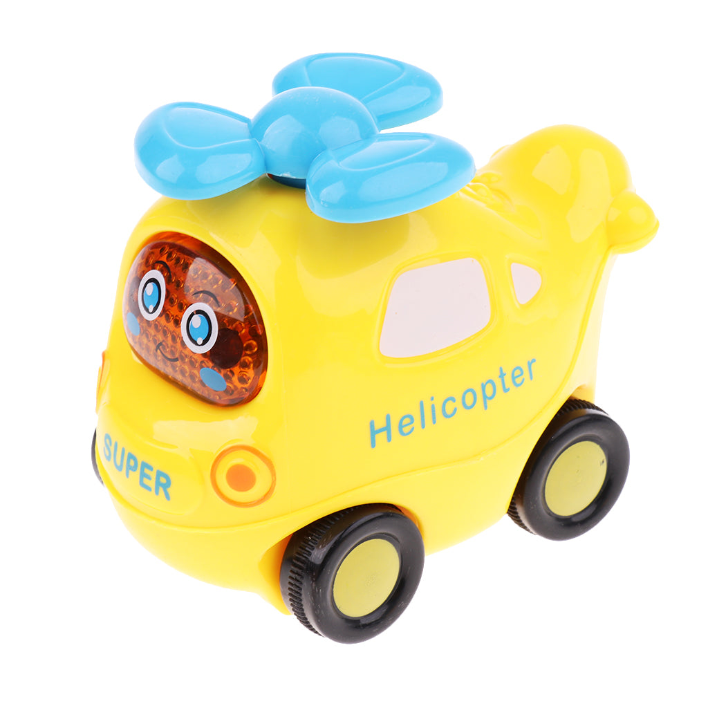 Mini Interactive Toy Pull Back Car for Kids Children Baby Boys Helicopter