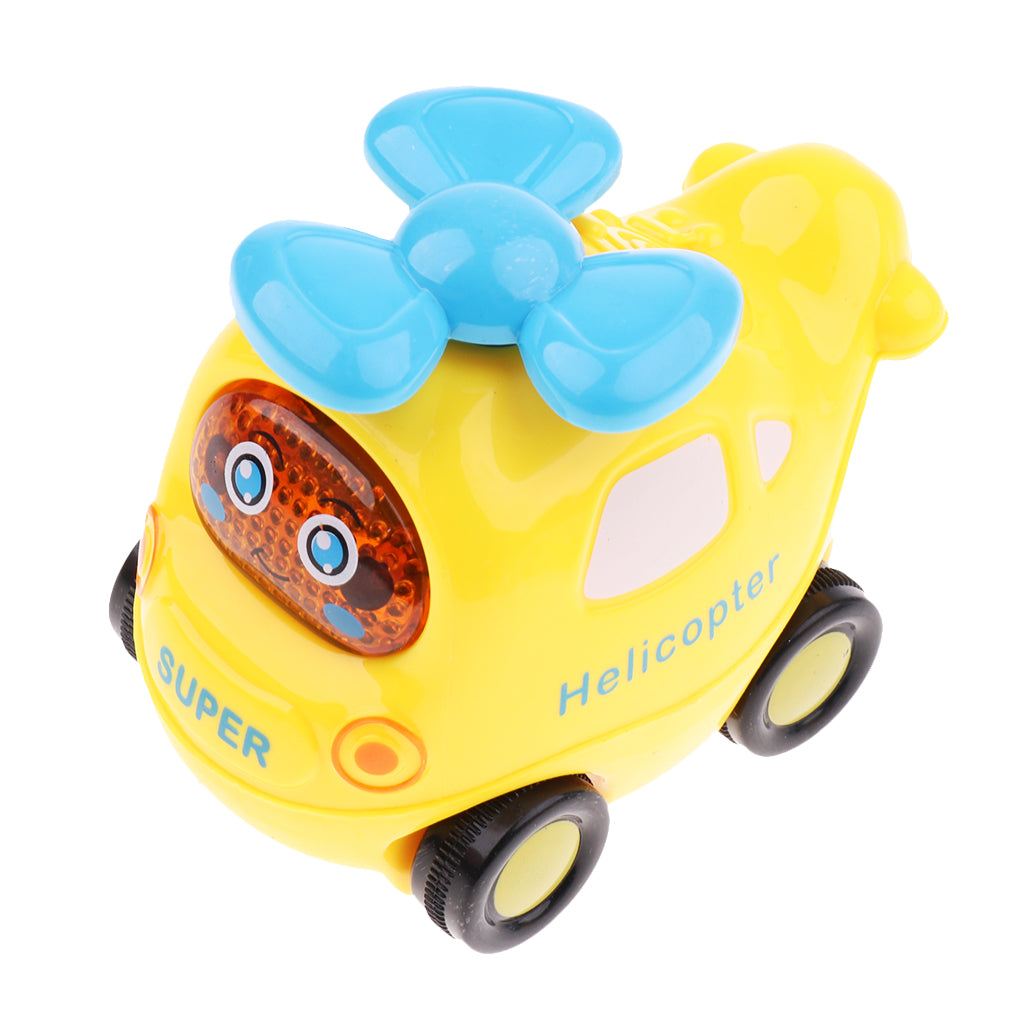 Mini Interactive Toy Pull Back Car for Kids Children Baby Boys Helicopter