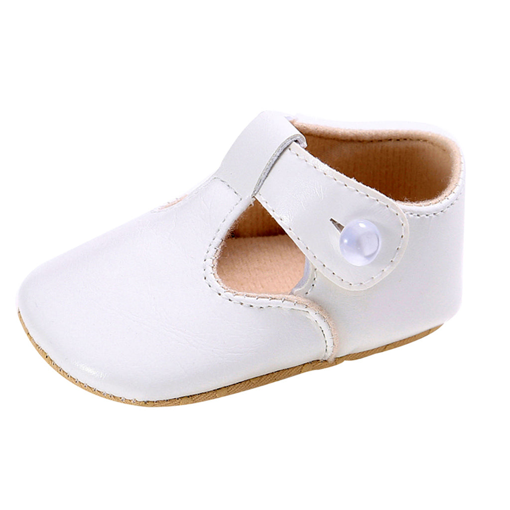 Baby Girl Leather Shoes Toddle Anti-slip Prewalker Sandals 6-12M White
