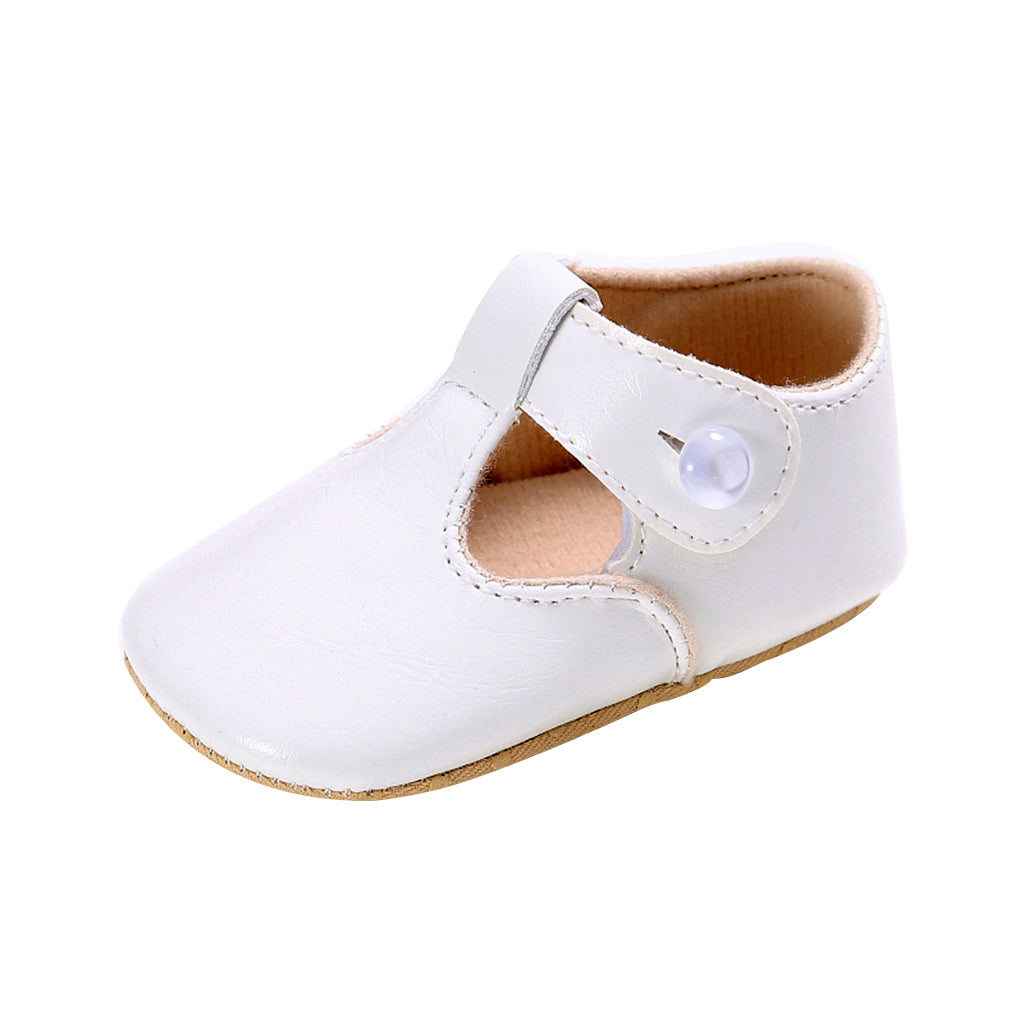 Baby Girl Leather Shoes Toddle Anti-slip Prewalker Sandals 12-18M White