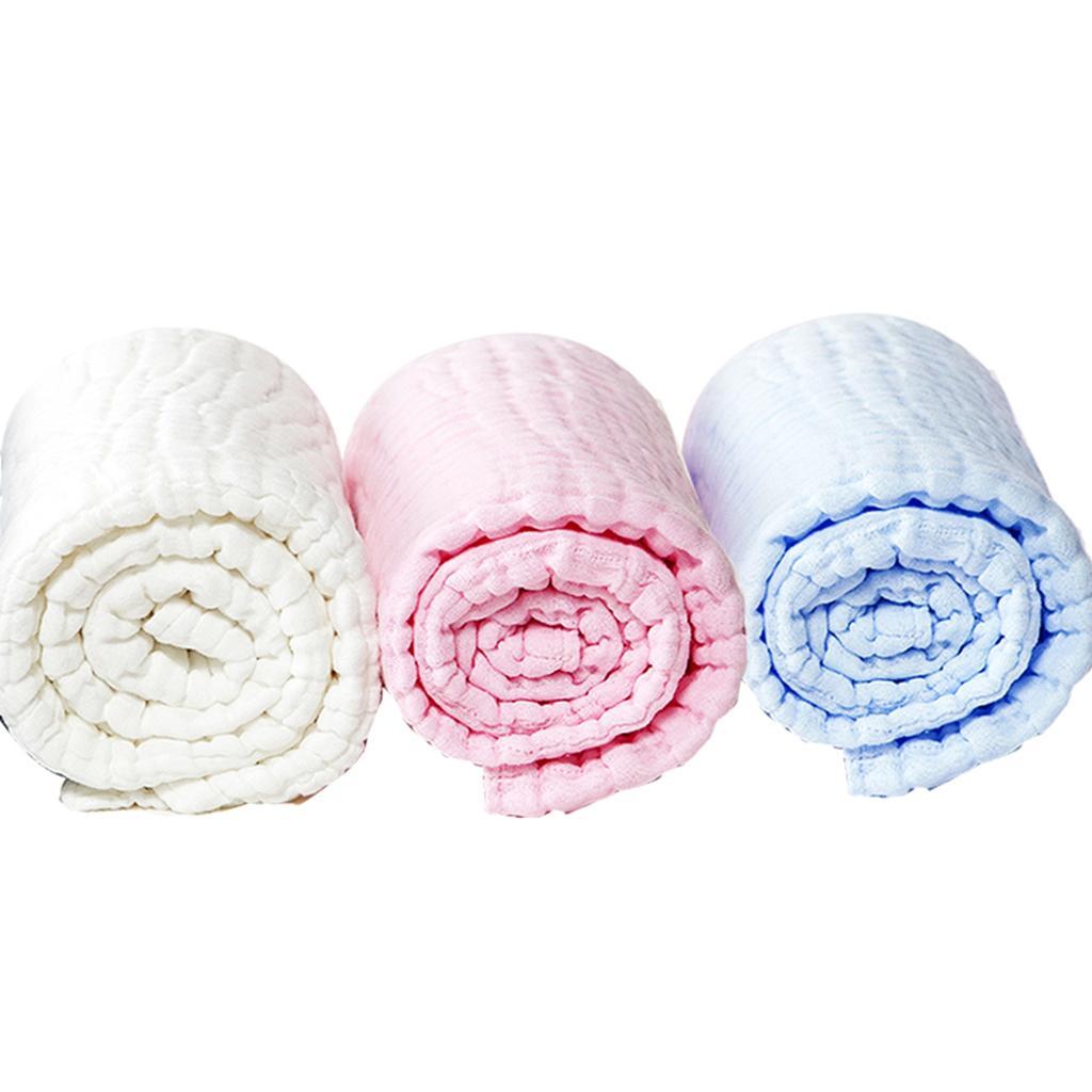 Soft Baby Infant Newborn Cotton Gauze Bath Towel Bathing Cloth White