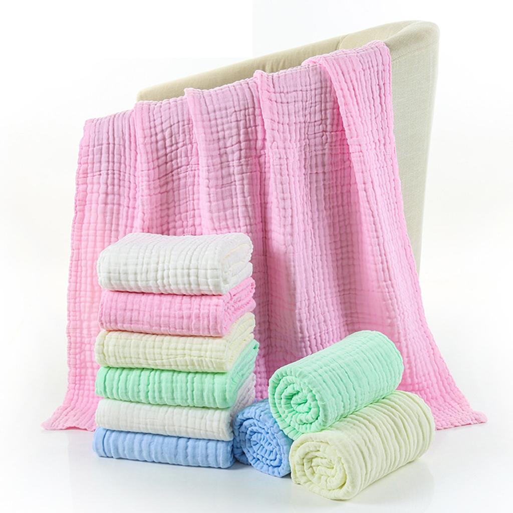 Soft Baby Infant Newborn Cotton Gauze Bath Towel Bathing Cloth Pink