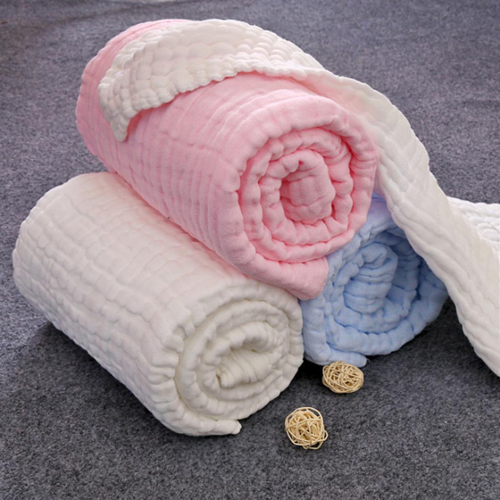 Soft Baby Infant Newborn Cotton Gauze Bath Towel Bathing Cloth Pink