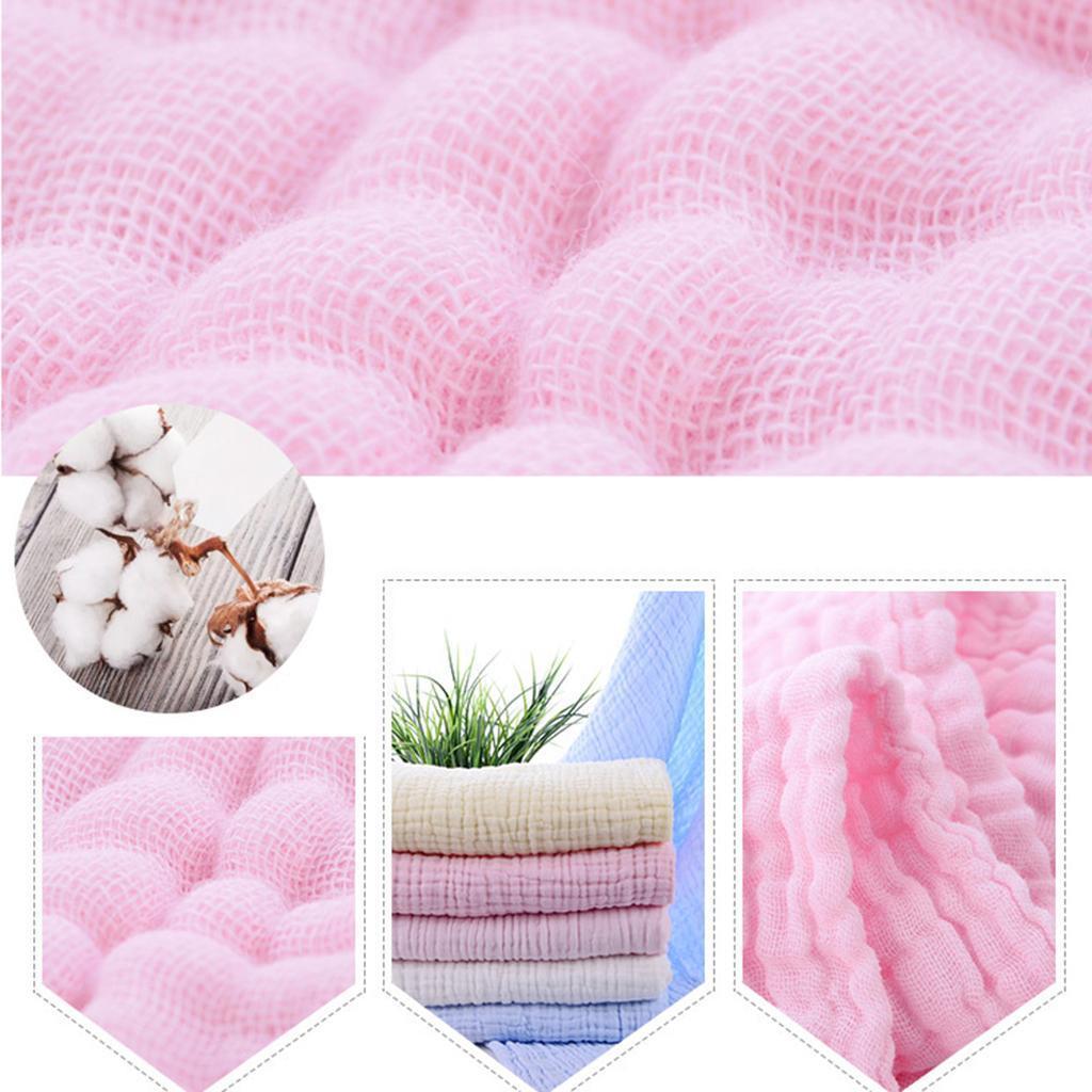 Soft Baby Infant Newborn Cotton Gauze Bath Towel Bathing Cloth Pink