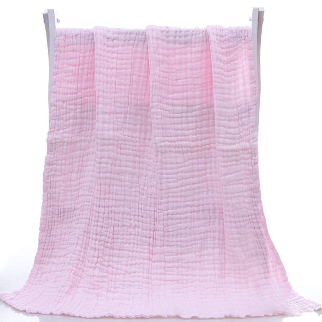 Soft Baby Infant Newborn Cotton Gauze Bath Towel Bathing Cloth Pink