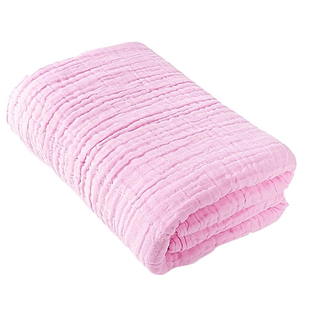 Soft Baby Infant Newborn Cotton Gauze Bath Towel Bathing Cloth Pink