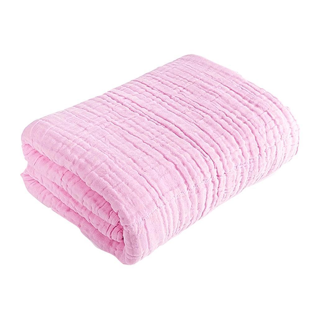 Soft Baby Infant Newborn Cotton Gauze Bath Towel Bathing Cloth Pink