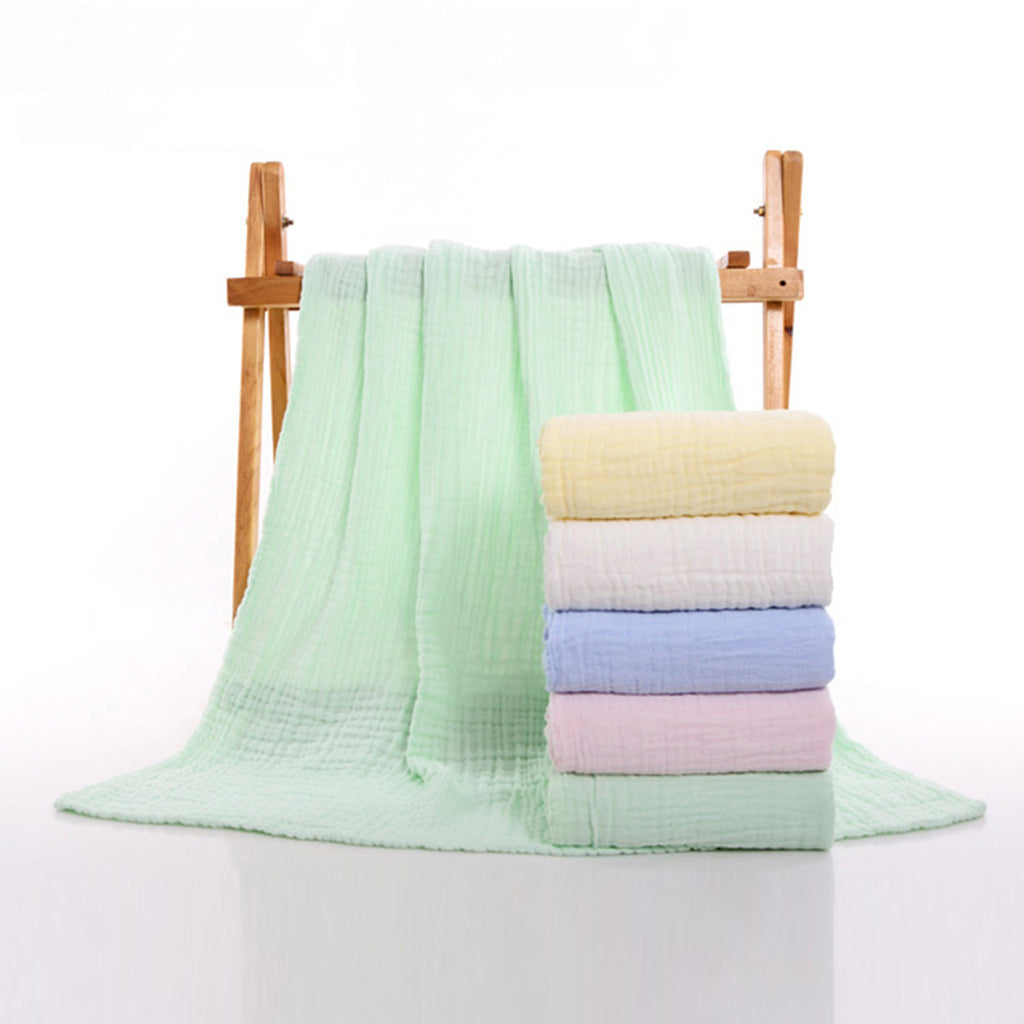 Soft Baby Infant Newborn Cotton Gauze Bath Towel Bathing Cloth Green