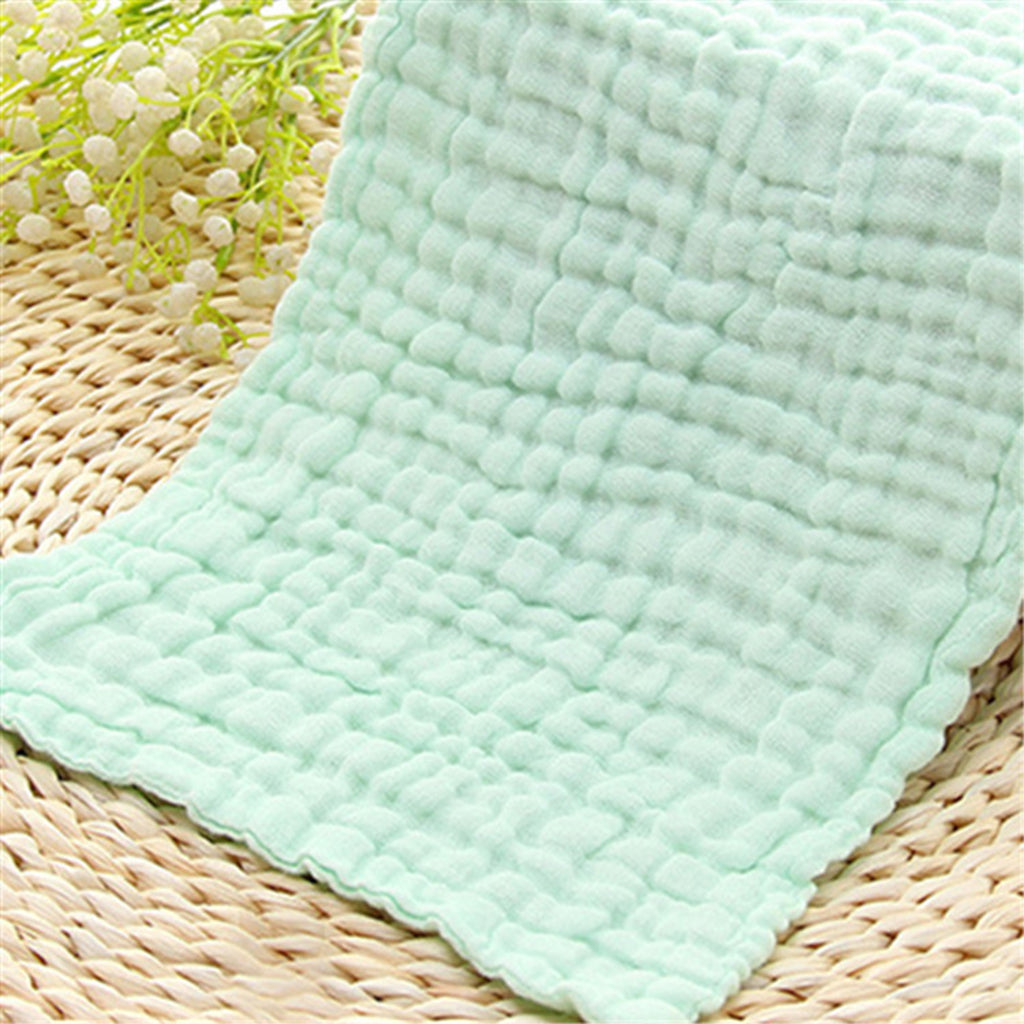 Soft Baby Infant Newborn Cotton Gauze Bath Towel Bathing Cloth Green