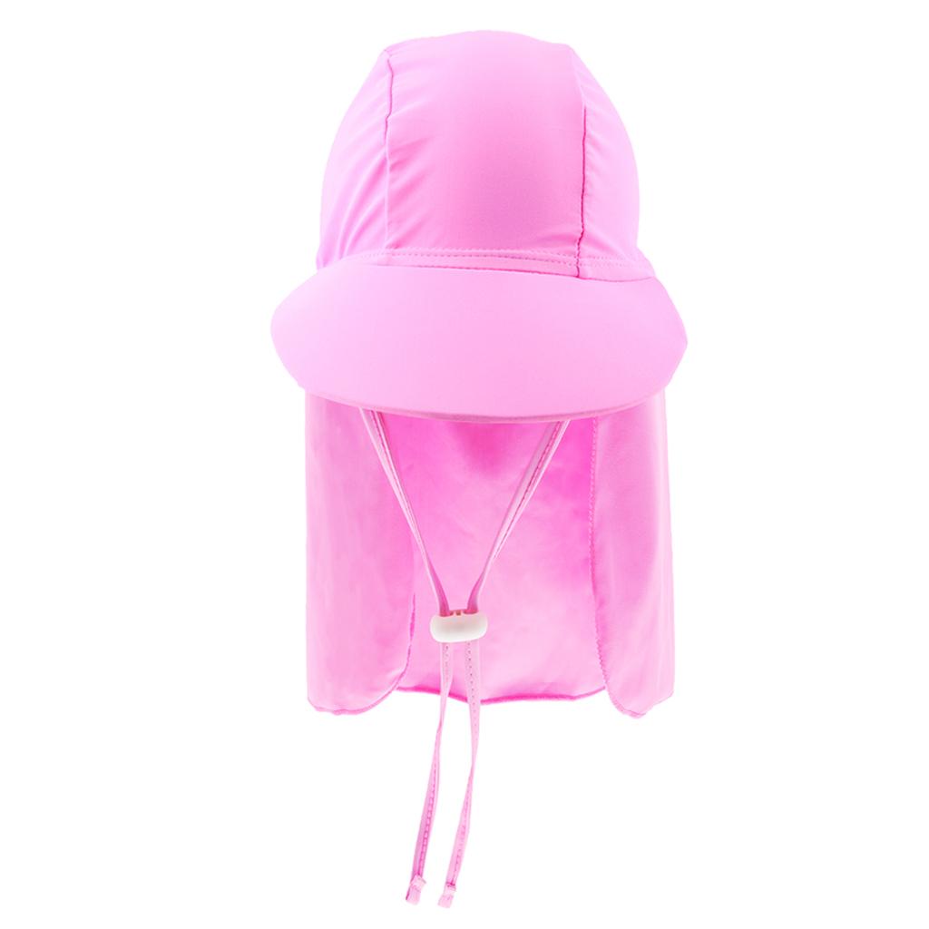 Child UV protection UPF50+ swimming cap sunscreen cloak neck beach cap Red