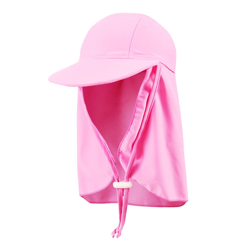 Child UV protection UPF50+ swimming cap sunscreen cloak neck beach cap Red