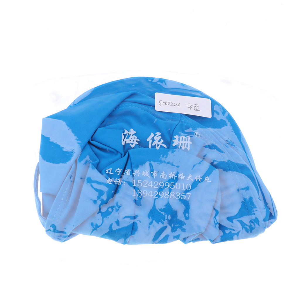 Child UV protection UPF50+ swimming cap sunscreen cloak neck beach cap Blue