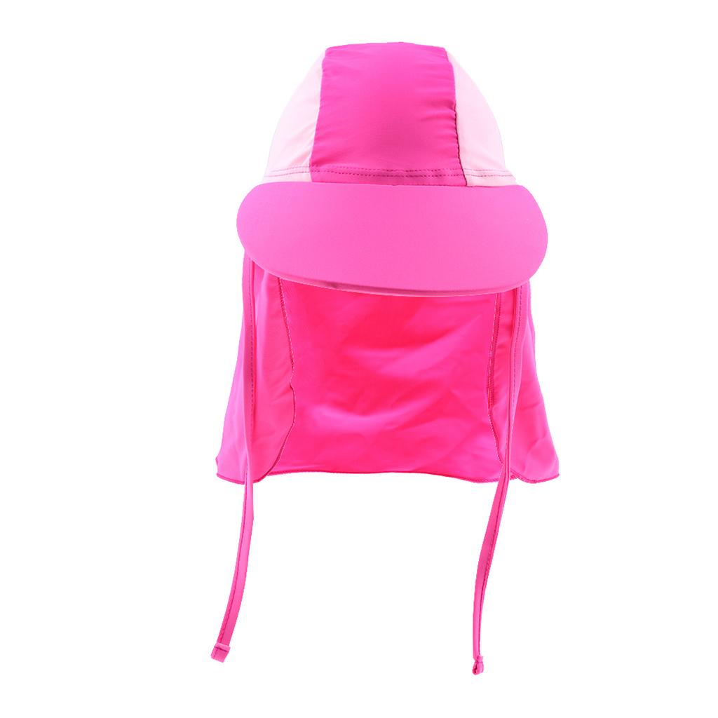 Child UV protection UPF50+ swimming cap sunscreen cloak neck beach cap Pink