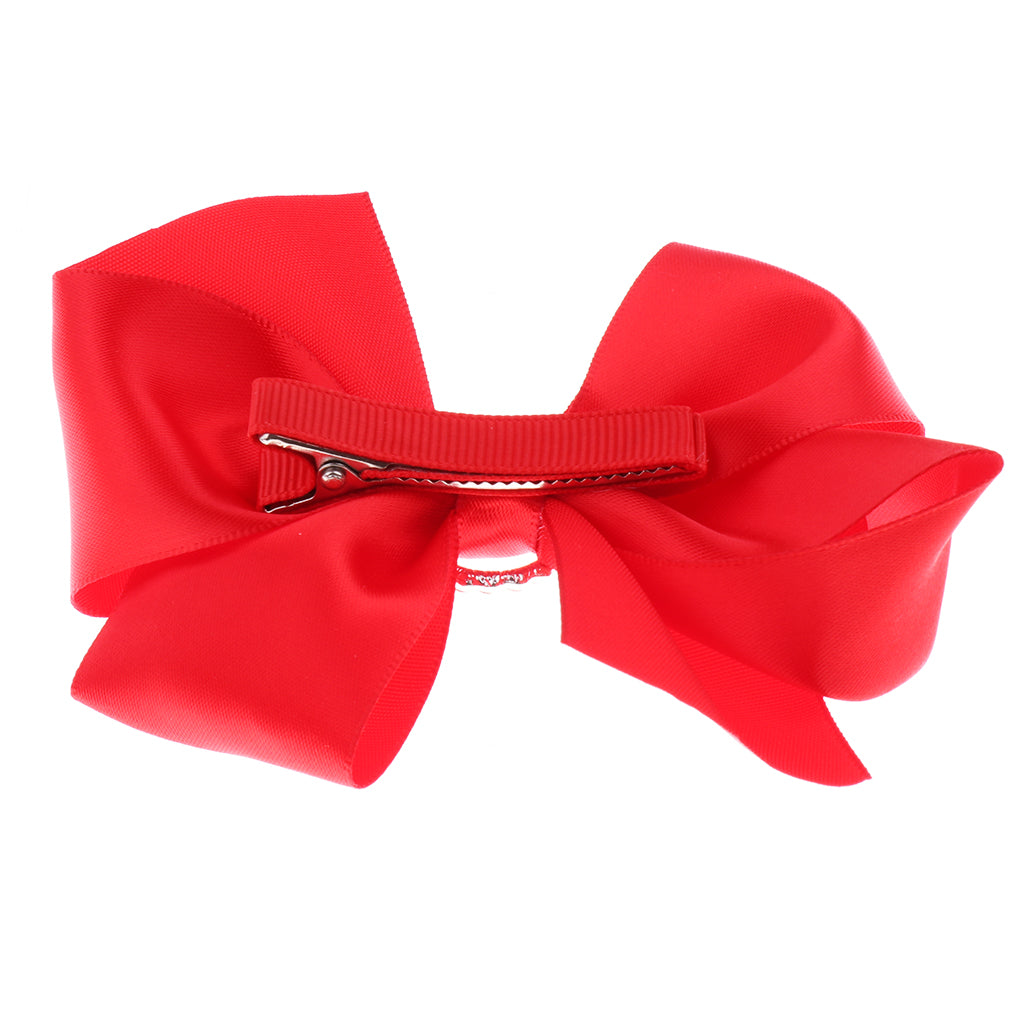 Kids Baby Bow Hairpins Hair Clip Kids Barrette Hair Accessories Red