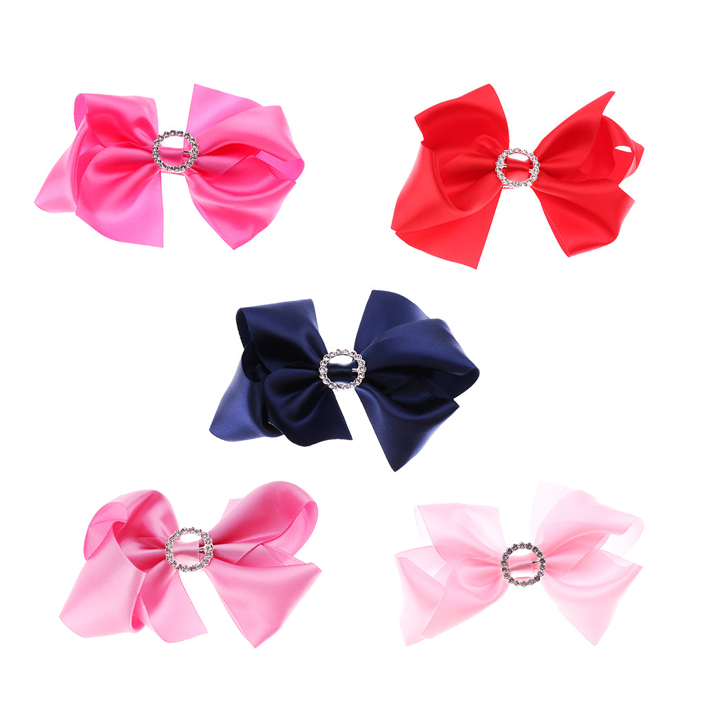 Kids Baby Bow Hairpins Hair Clip Kids Barrette Hair Accessories Red