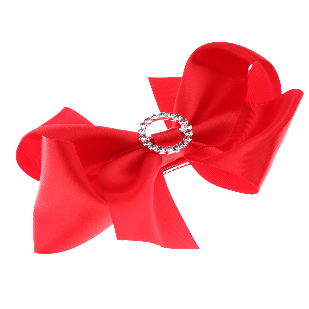 Kids Baby Bow Hairpins Hair Clip Kids Barrette Hair Accessories Red