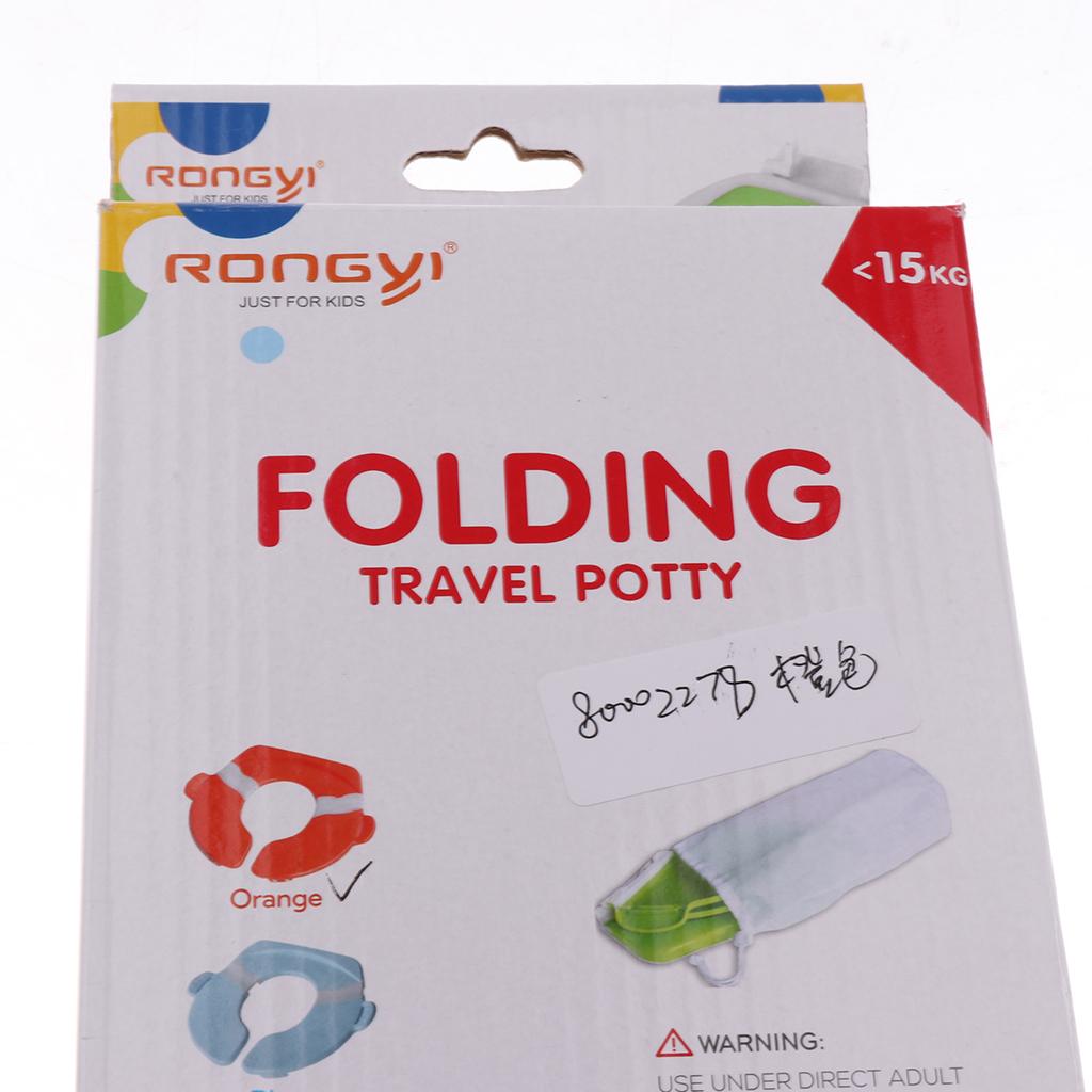 Folding Travel Potty Seat for Baby Portable Training Toilet Toddler Orange