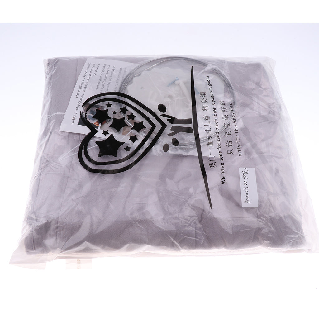 Mosquito Net Bed Canopy Yarn Play Tent Bedding for Kids Playing  Gray