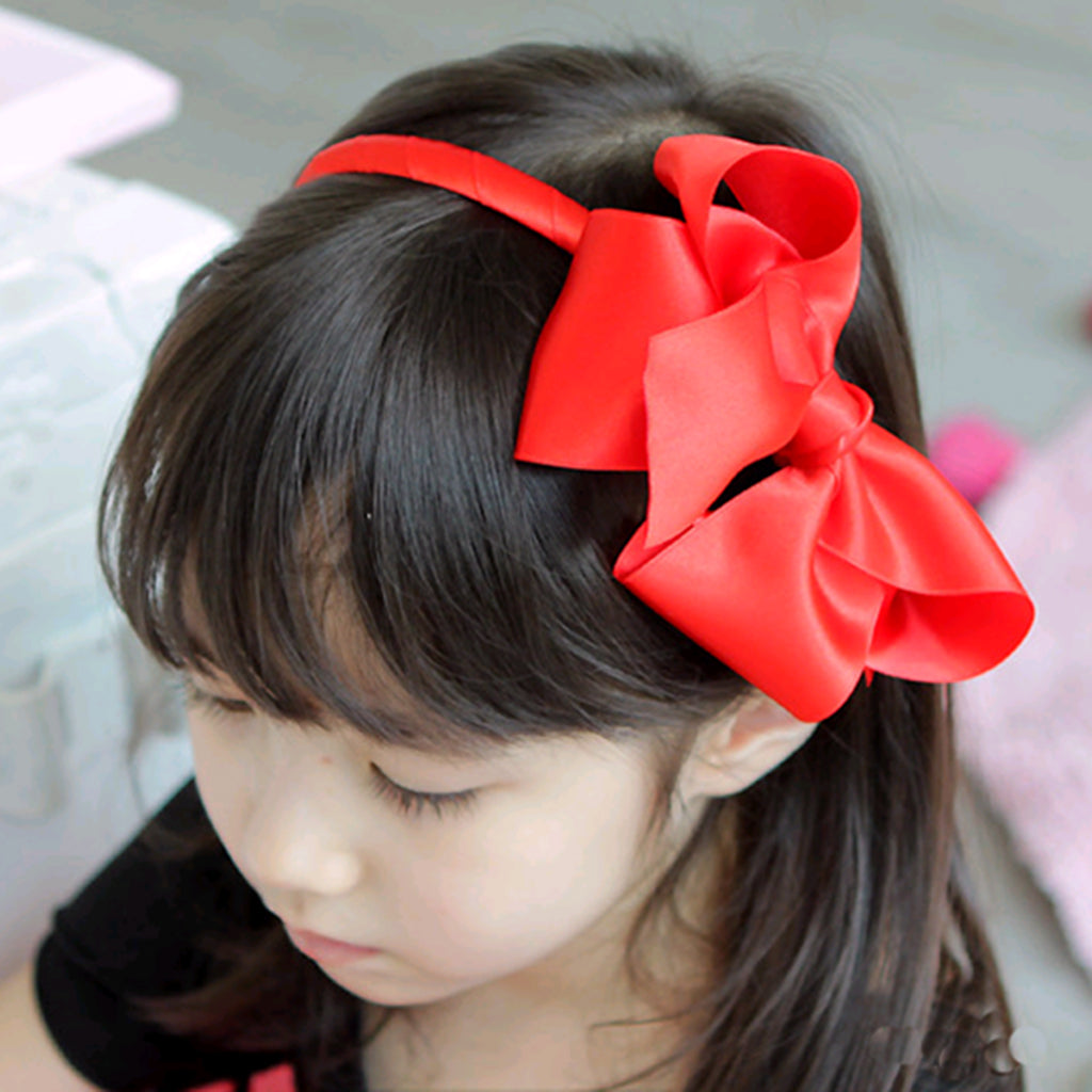 2Pieces Cute Baby Girls Bowknot Headbands Hair Bow Headwear Accessory Gifts