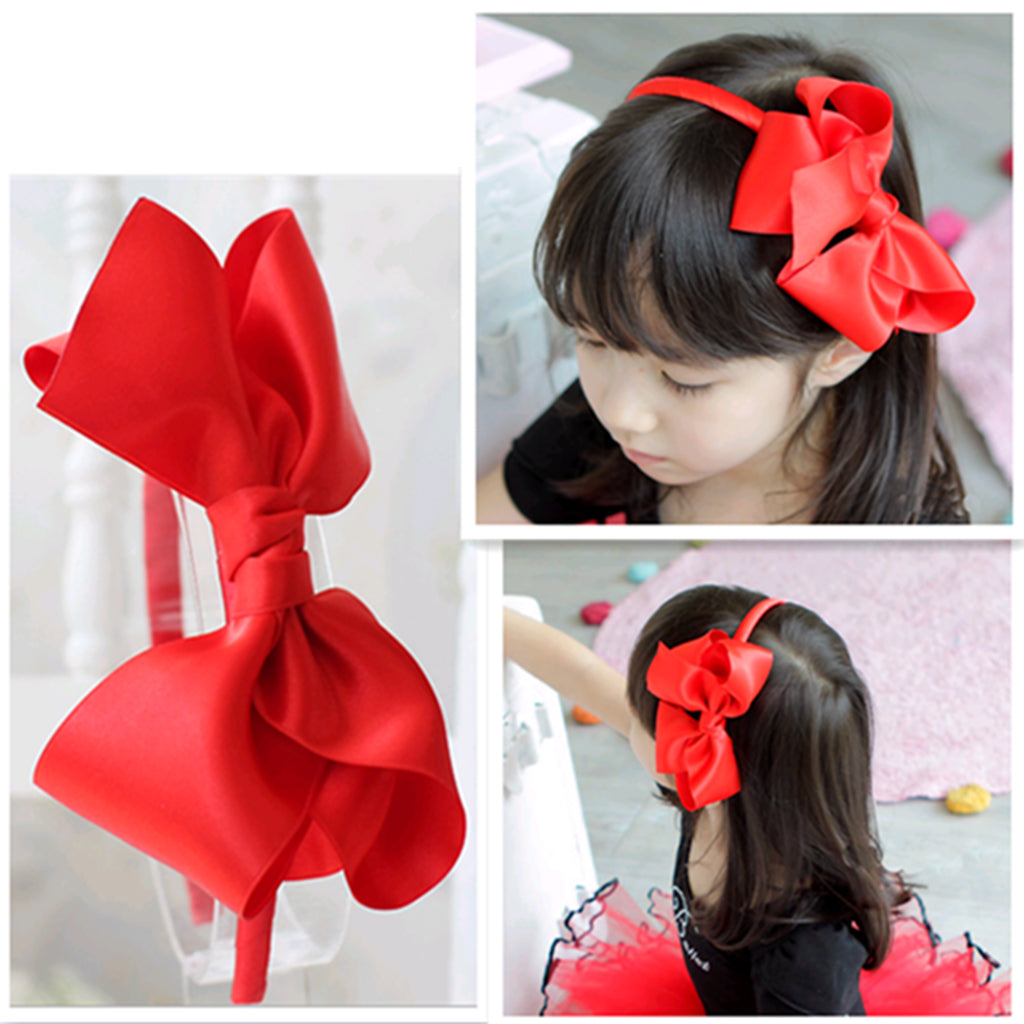 2Pieces Cute Baby Girls Bowknot Headbands Hair Bow Headwear Accessory Gifts