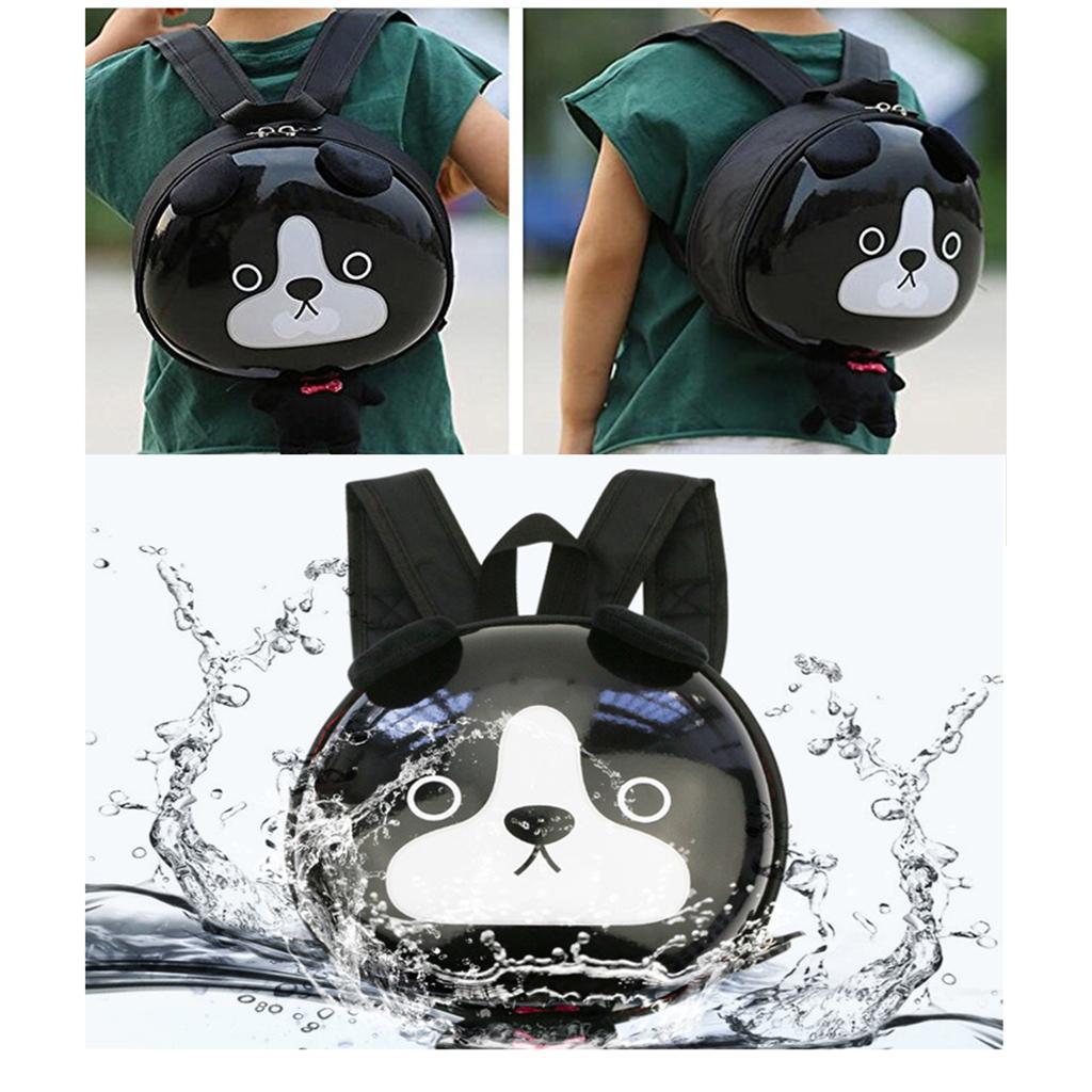 Kids Baby Cartoon Backpack Schoolbag Preschool Shoulder Bag Black Dog