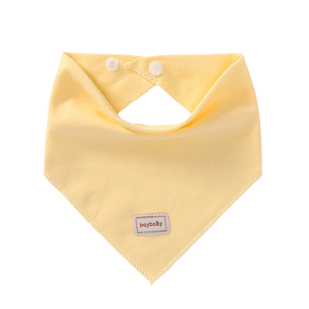 Cotton Beanie Hat Triangle Drool Bib Set for Baby Boy Girls Yellow