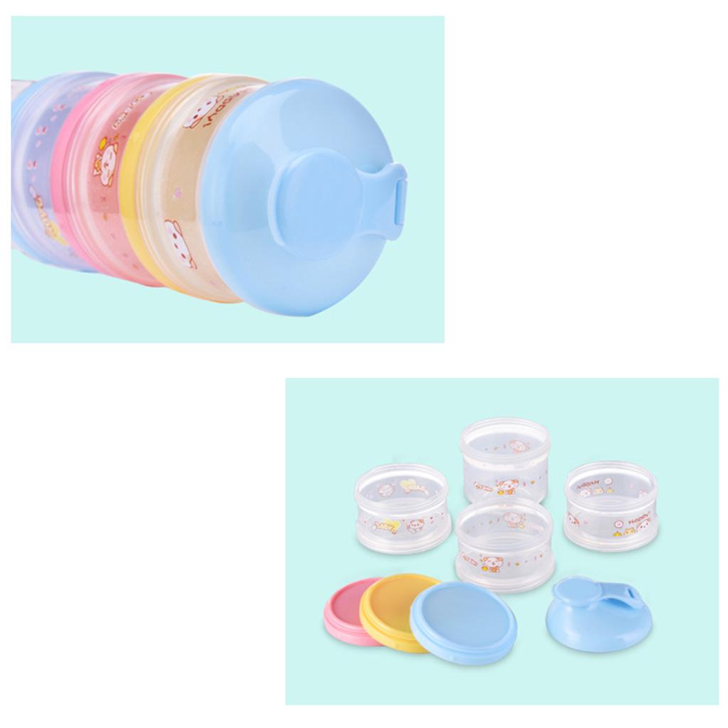 Baby Removable Milk Powder Cartoon Box Snack Containers for Kids Blue