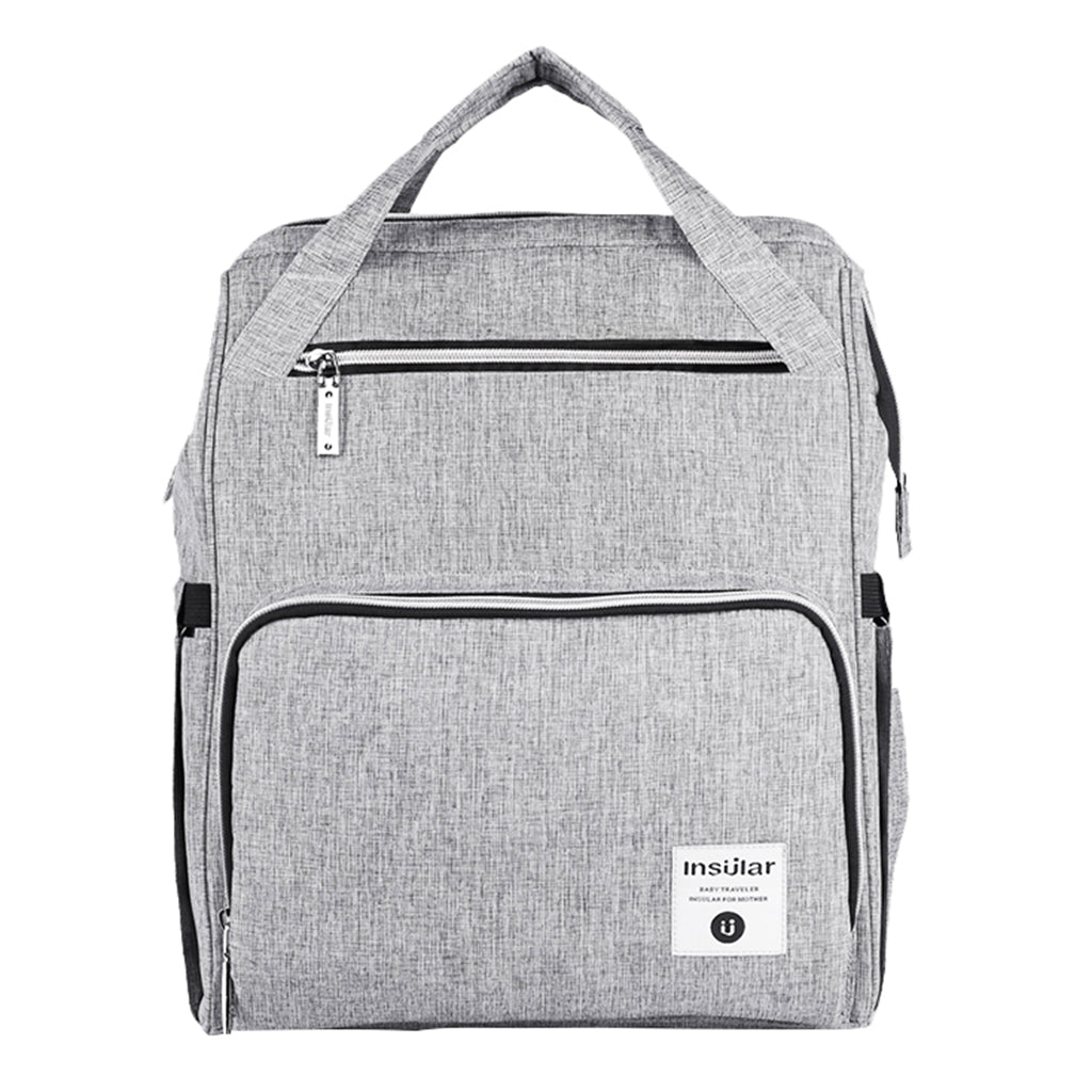 Baby Diaper Nappy Mummy Changing Bag Backpack Multi-function Bag Gray