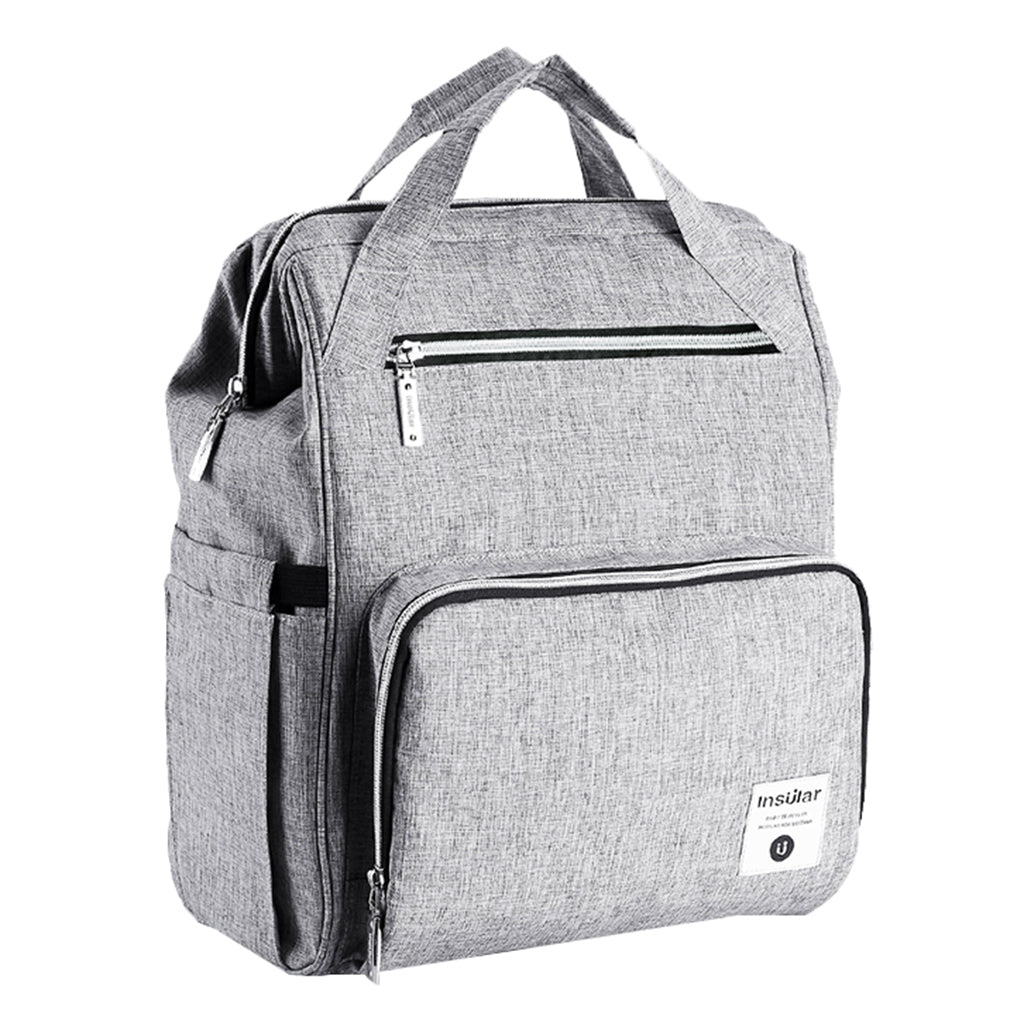 Baby Diaper Nappy Mummy Changing Bag Backpack Multi-function Bag Gray