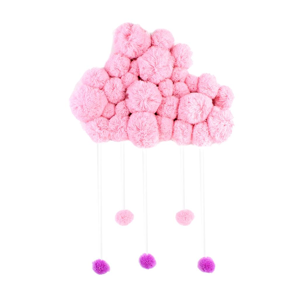 Baby Kids Room Nursery Home Cloud Raindrop Wall Mural Decor  Pink