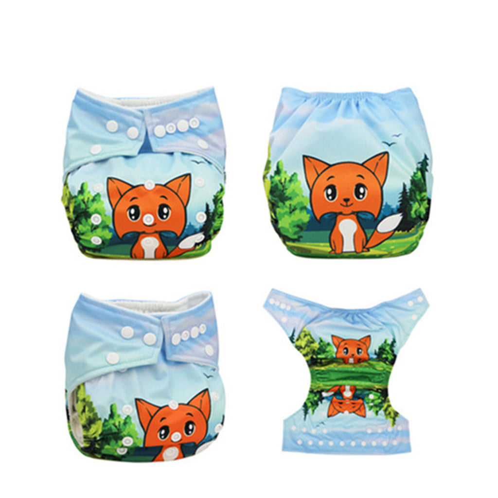 Washable Baby Waterproof Cloth Diaper Cover Diapers Reusable Nappy Fox