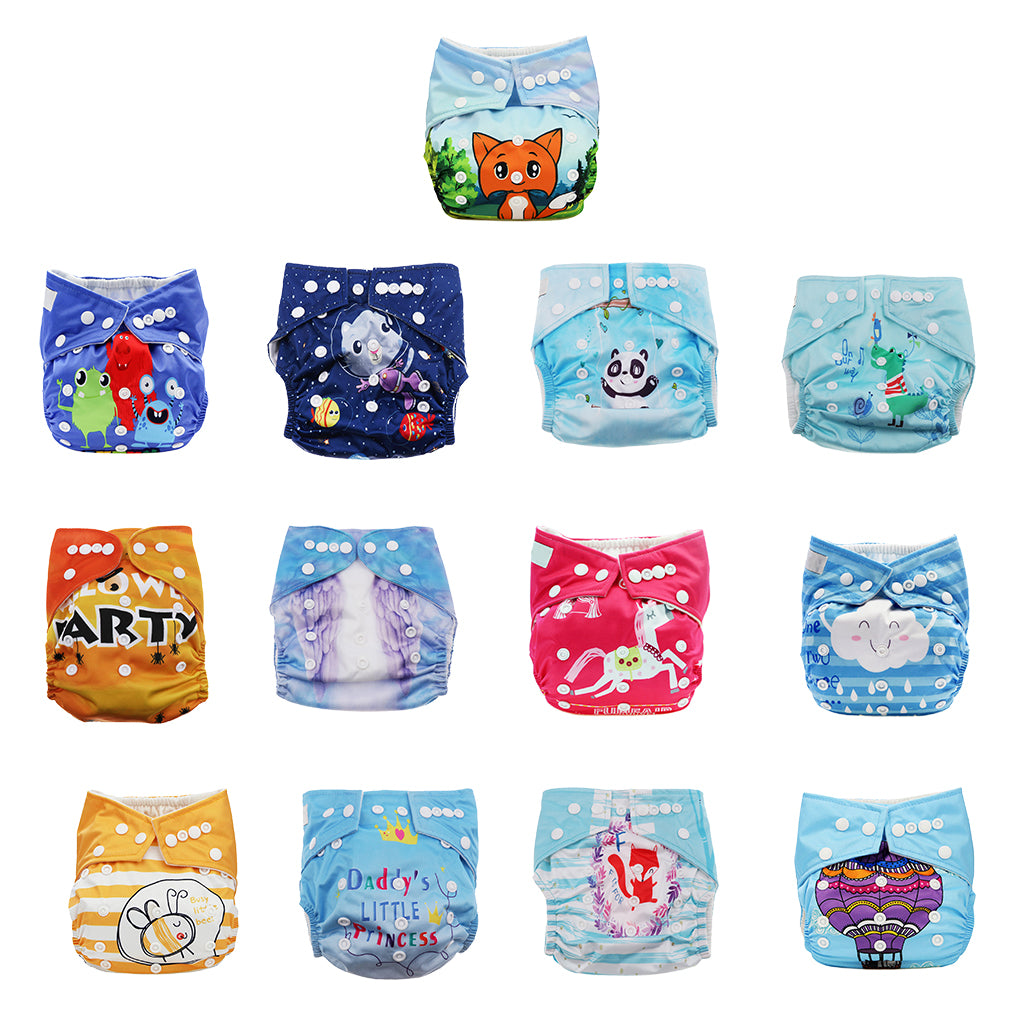 Washable Baby Waterproof Cloth Diaper Cover Diapers Reusable Nappy Fox