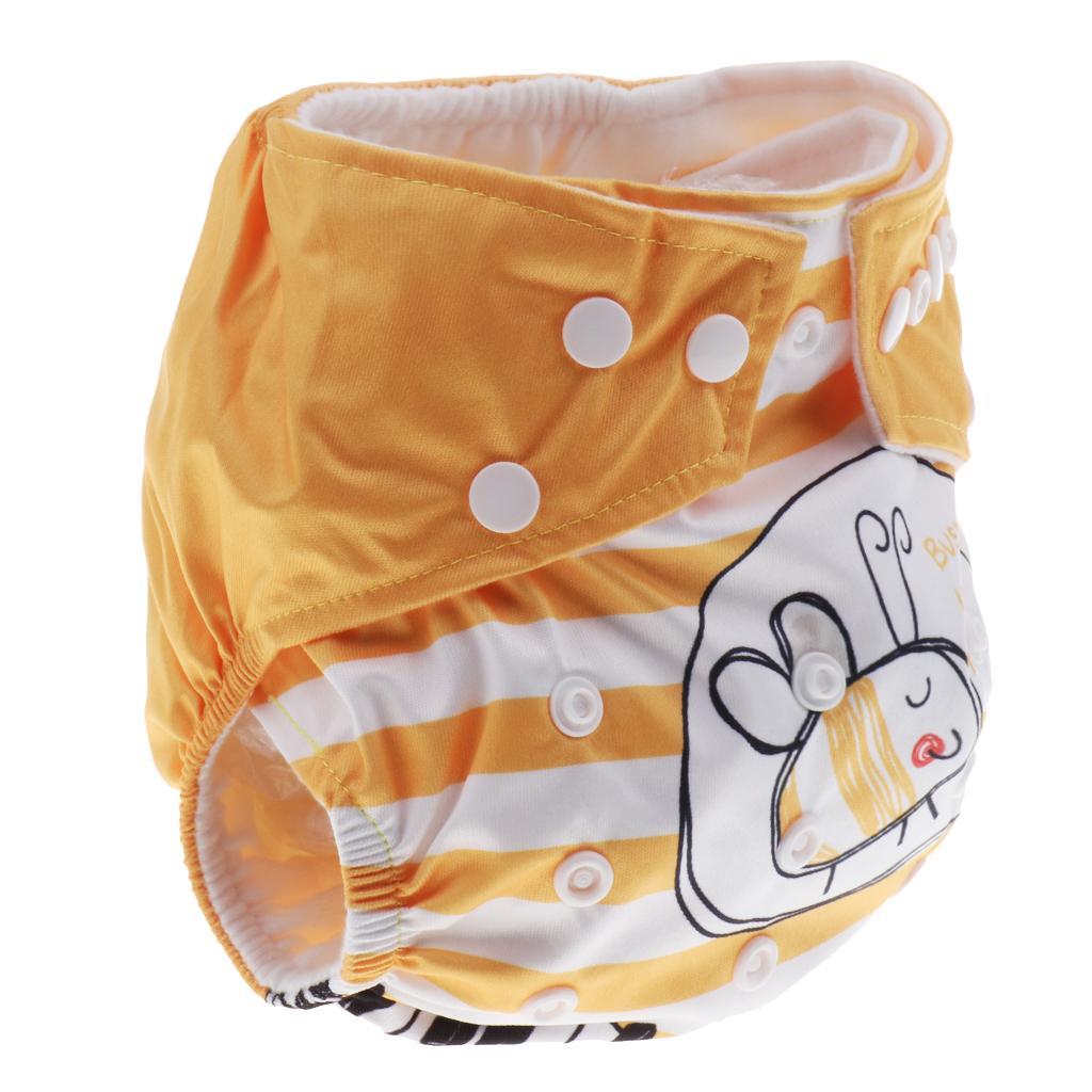 Washable Baby Waterproof Cloth Diaper Cover Diapers Reusable Nappy Yellow bee