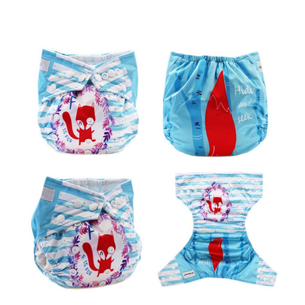 Washable Baby Waterproof Cloth Diaper Cover Diapers Reusable Nappy Red fox