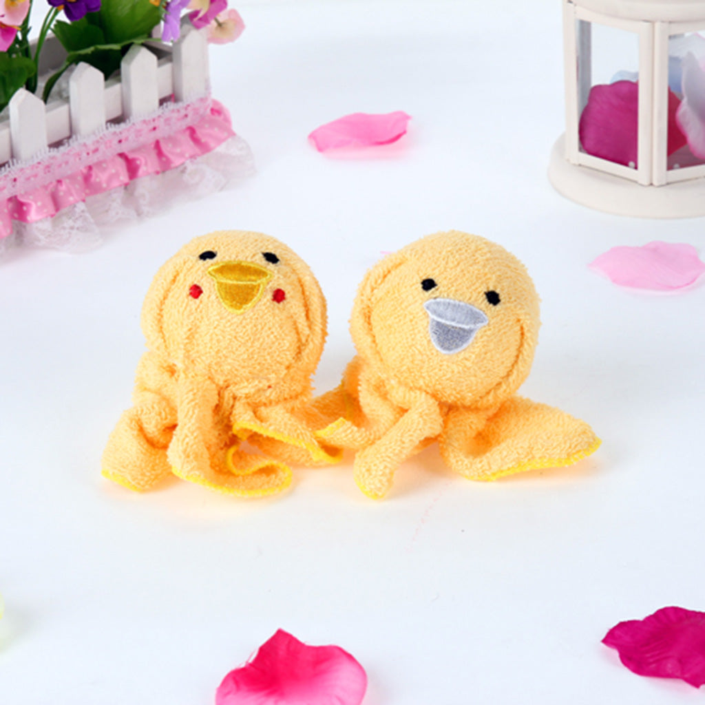 Kindergarten Gifts Cute Animal Shape Towel 19x19cm Male and Female Ducks