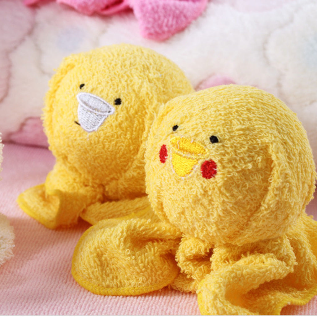 Kindergarten Gifts Cute Animal Shape Towel 19x19cm Male and Female Ducks