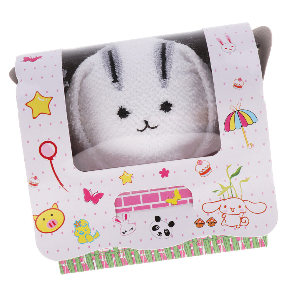 Kindergarten Gifts Cute Animal Shape Towel 19x19cm Male Rabbit