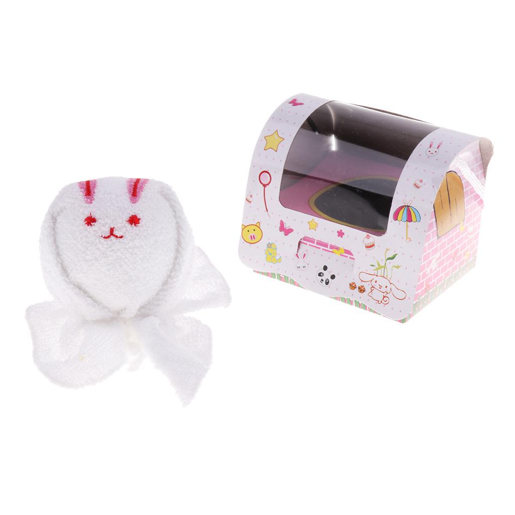 Kindergarten Gifts Cute Animal Shape Towel 19x19cm Female Rabbit