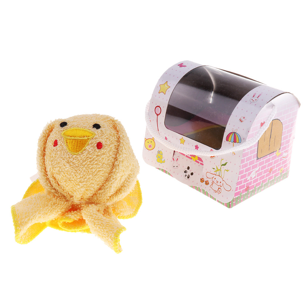 Kindergarten Gifts Cute Animal Shape Towel 19x19cm Female Duck