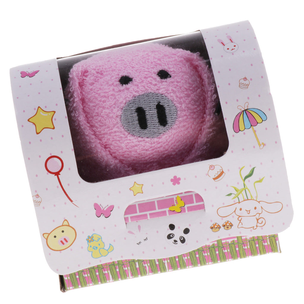 Kindergarten Gifts Cute Animal Shape Towel 19x19cm Male Pig