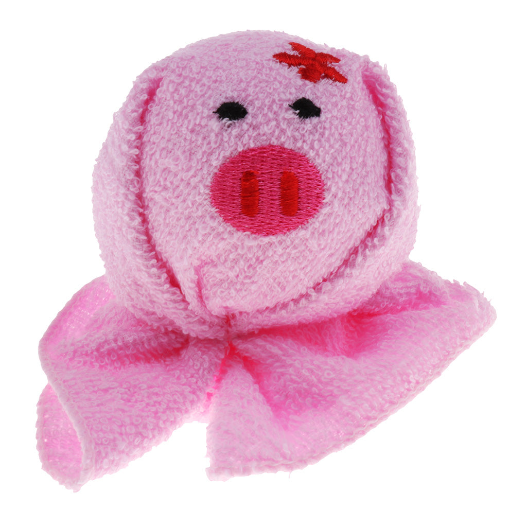 Kindergarten Gifts Cute Animal Shape Towel 19x19cm Female Pig