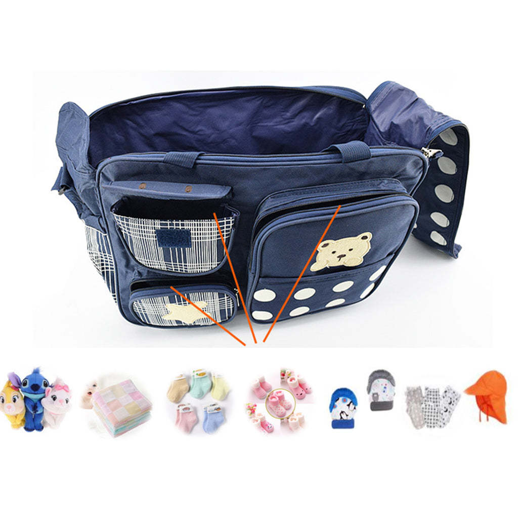 Multi Function High Capacity Mummy Bag Pregnant Mother Child Bag Navy