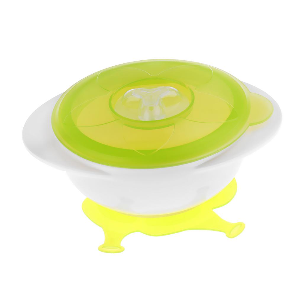 Baby Feeding Suction Base Training Bowl Slip-resistant Bowl Tableware green