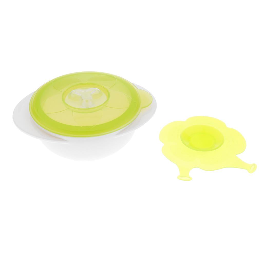 Baby Feeding Suction Base Training Bowl Slip-resistant Bowl Tableware green