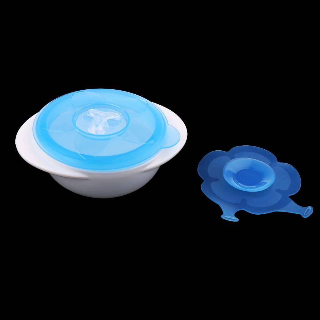 Baby Feeding Suction Base Training Bowl Slip-resistant Bowl Tableware blue