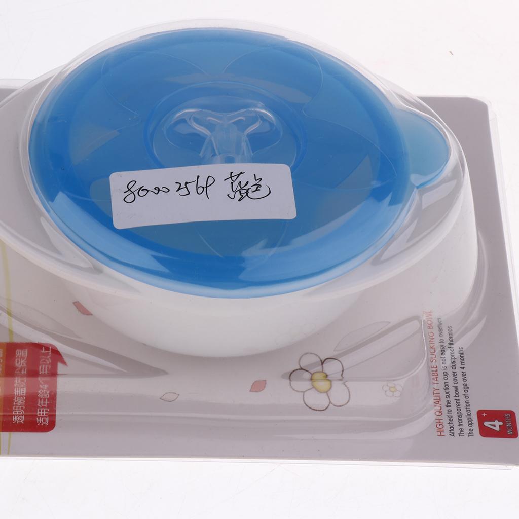 Baby Feeding Suction Base Training Bowl Slip-resistant Bowl Tableware blue