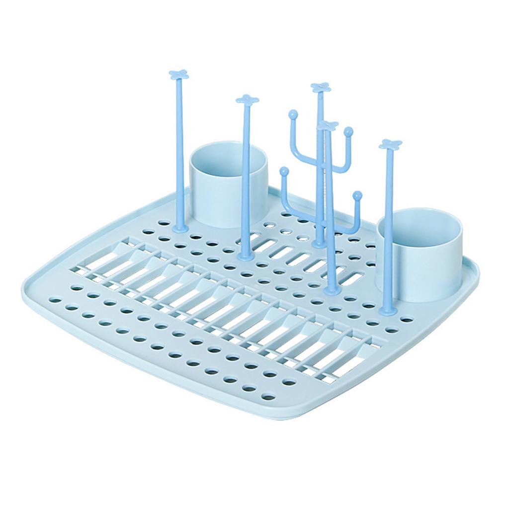 Multifunctional Baby Milk Bottle Storage Box Container Organizer Rack Blue