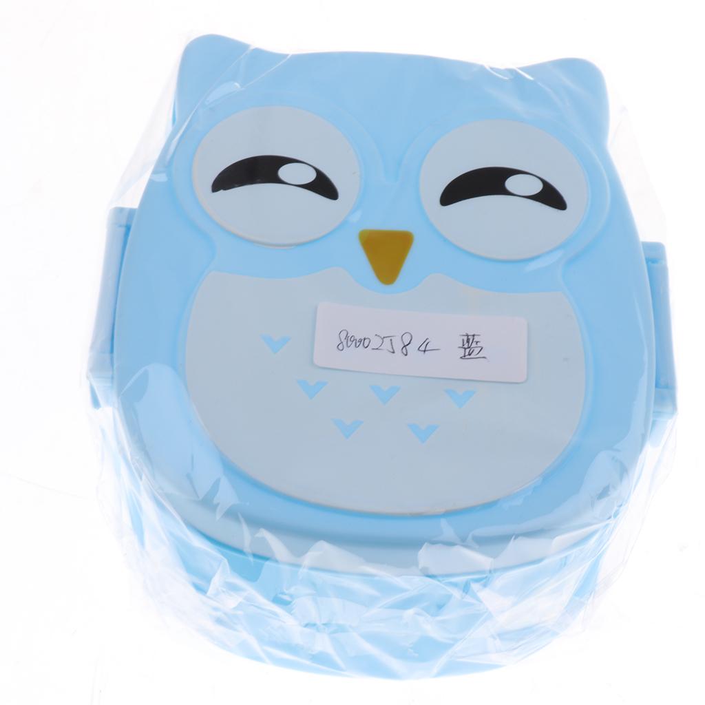 Cartoon 2 Compartment Bento Lunch Box Containers Blue