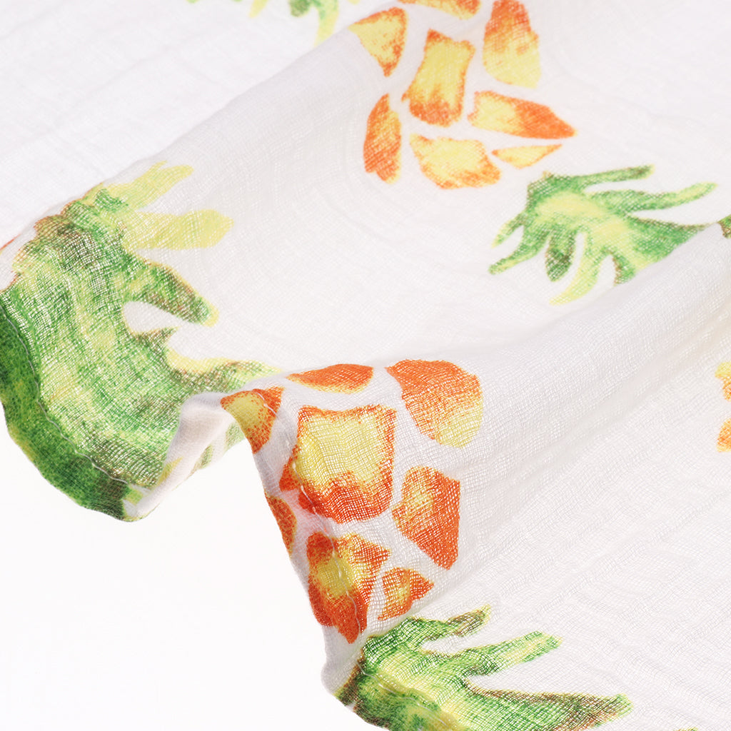 Baby Bamboo Fiber Wrap Towel Infant Swaddle Blankets  Pineapple